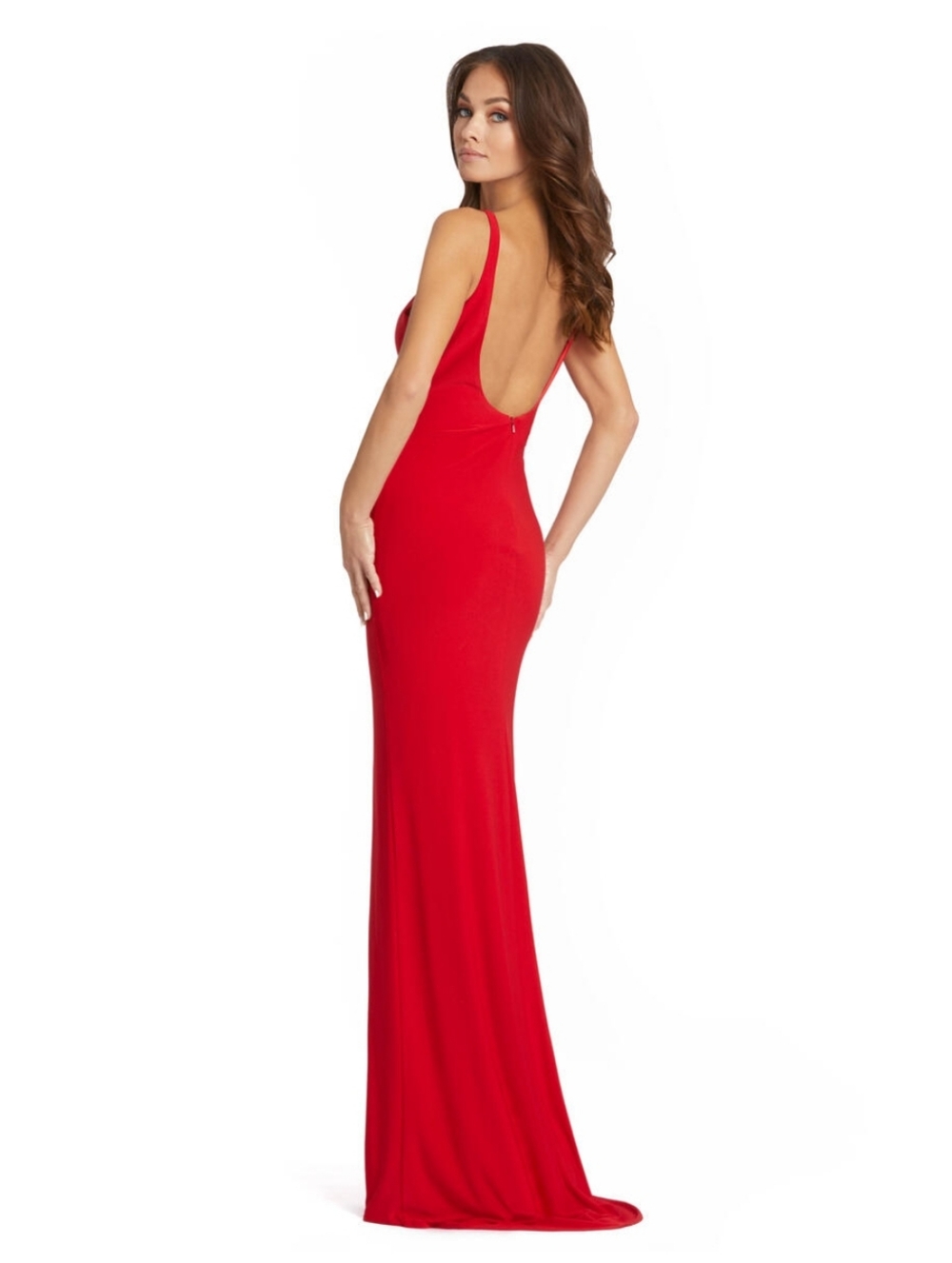 Red Dress Size 10 Ieena Mac Duggal | Formal Gown Fall Wedding Guest